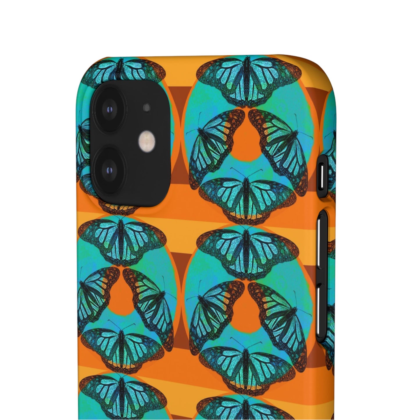 Snap Phone Case - Blue Thermal Butterfly Donuts