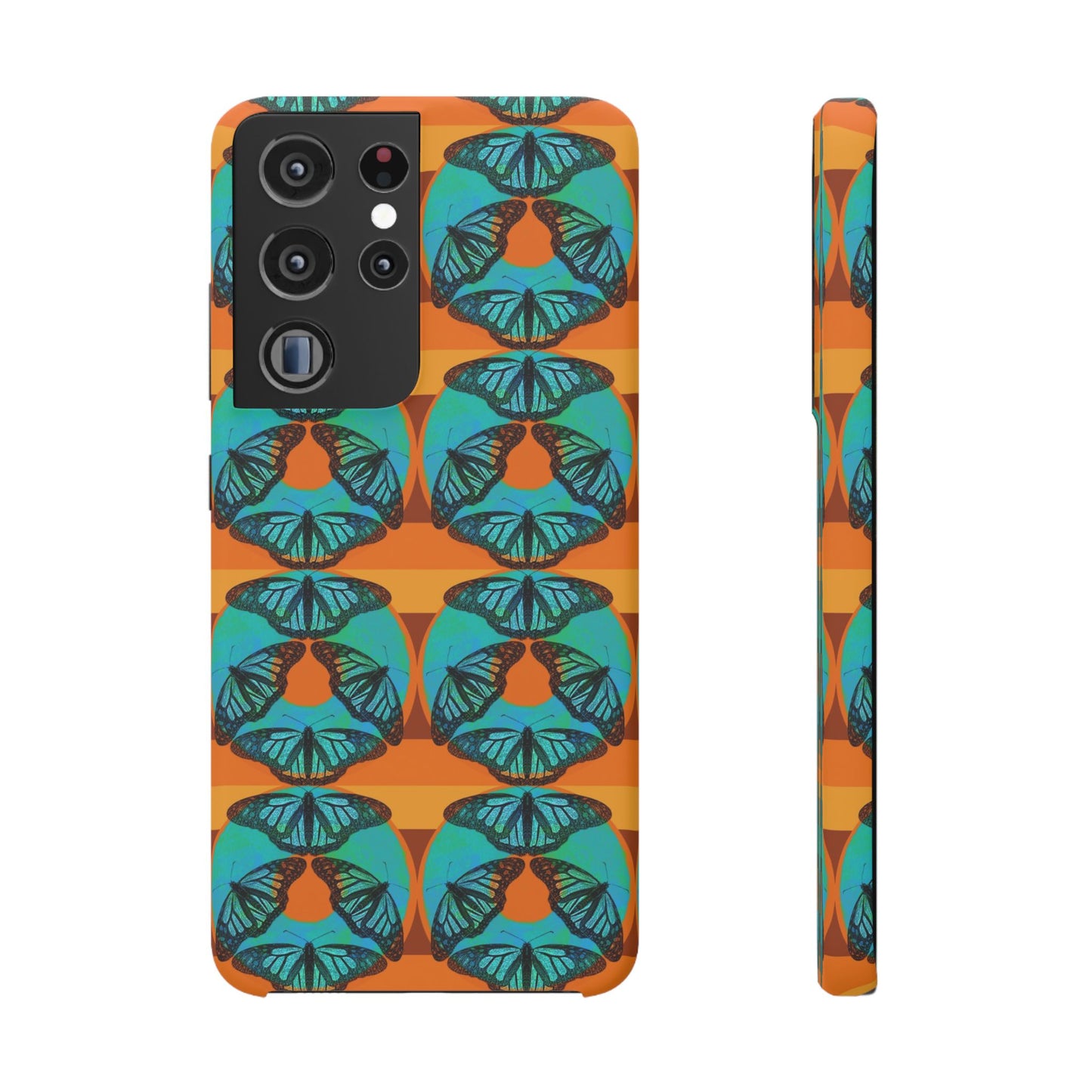 Snap Phone Case - Blue Thermal Butterfly Donuts