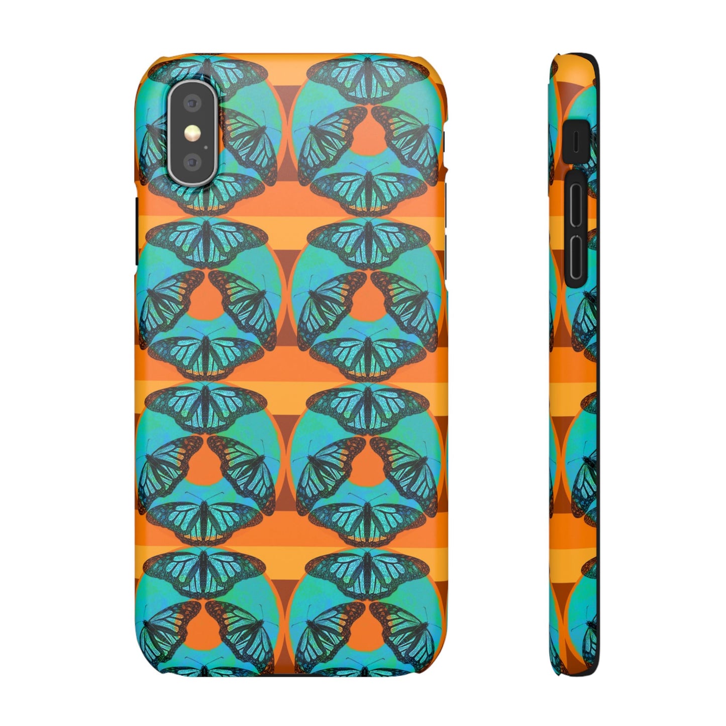Snap Phone Case - Blue Thermal Butterfly Donuts