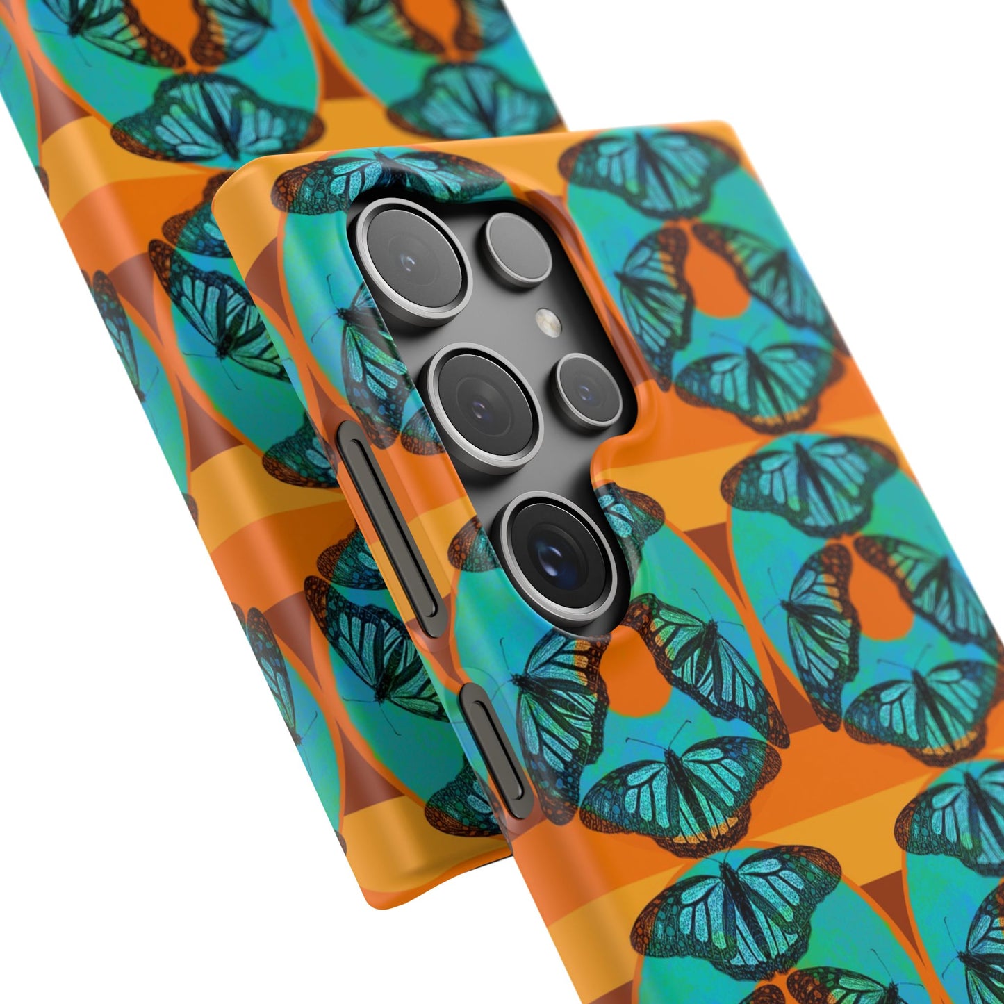 Snap Phone Case - Blue Thermal Butterfly Donuts