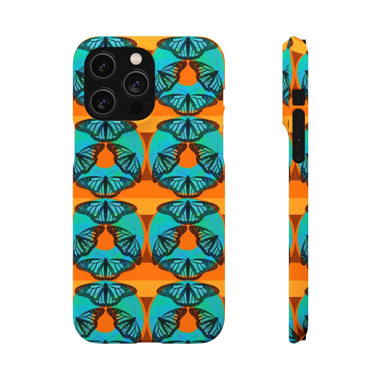 Snap Phone Case - Blue Thermal Butterfly Donuts
