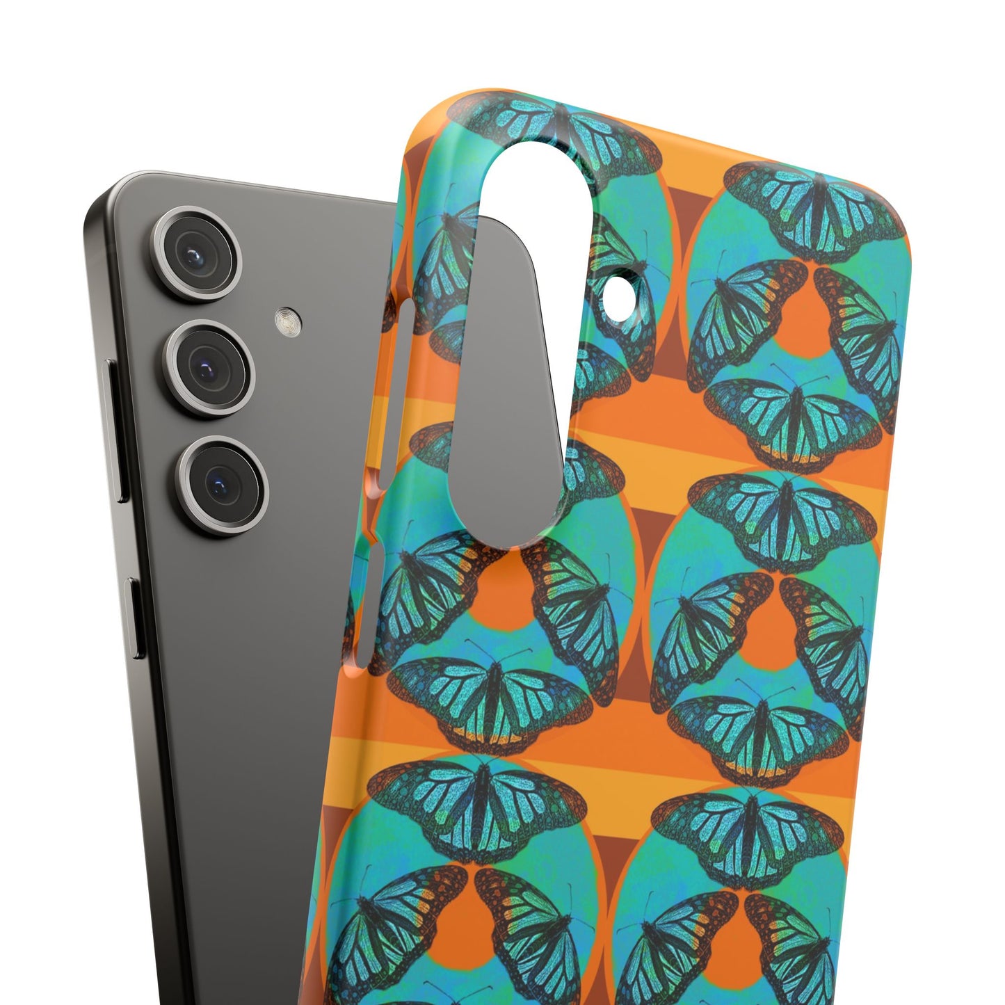 Snap Phone Case - Blue Thermal Butterfly Donuts