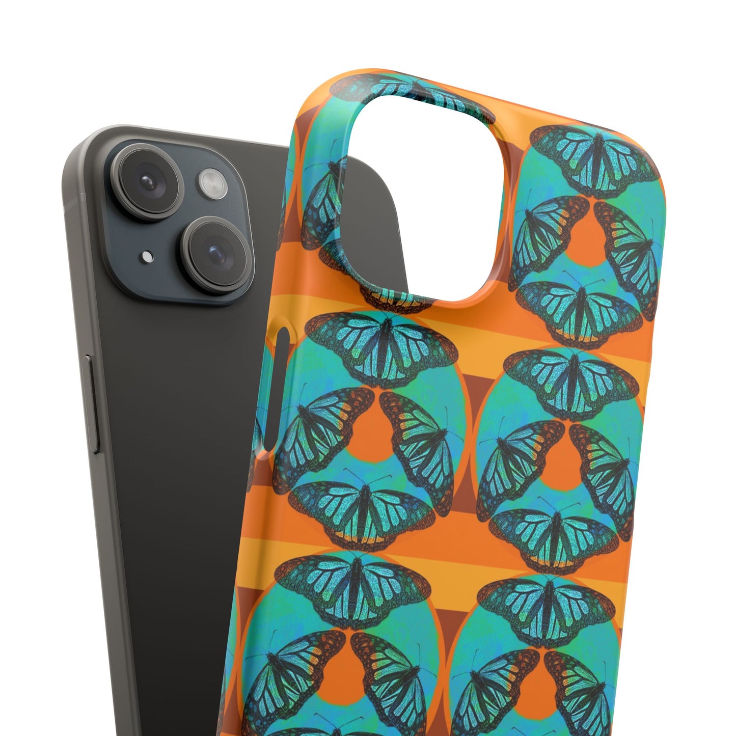 Snap Phone Case - Blue Thermal Butterfly Donuts