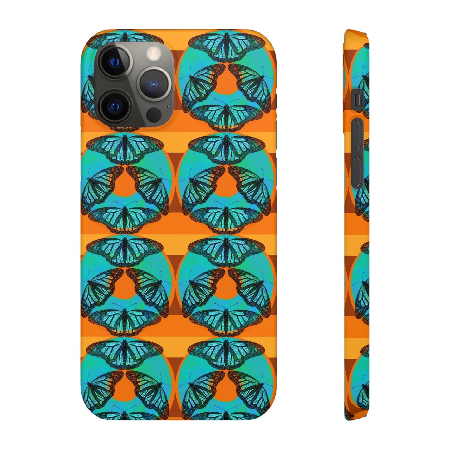 Snap Phone Case - Blue Thermal Butterfly Donuts