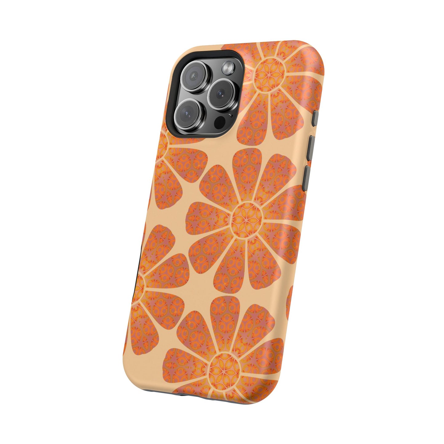 Magnetic iPhone Case - Batik Eyes Flower Pattern