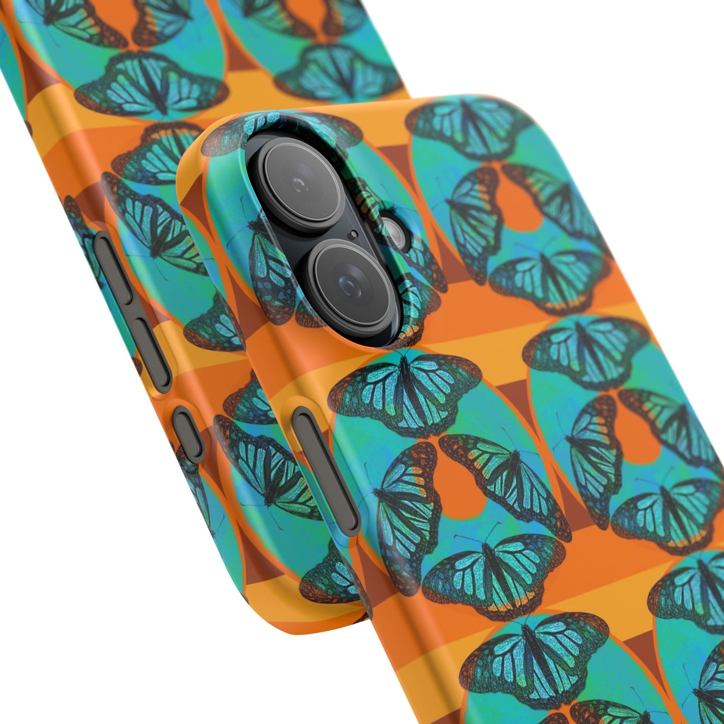 Snap Phone Case - Blue Thermal Butterfly Donuts