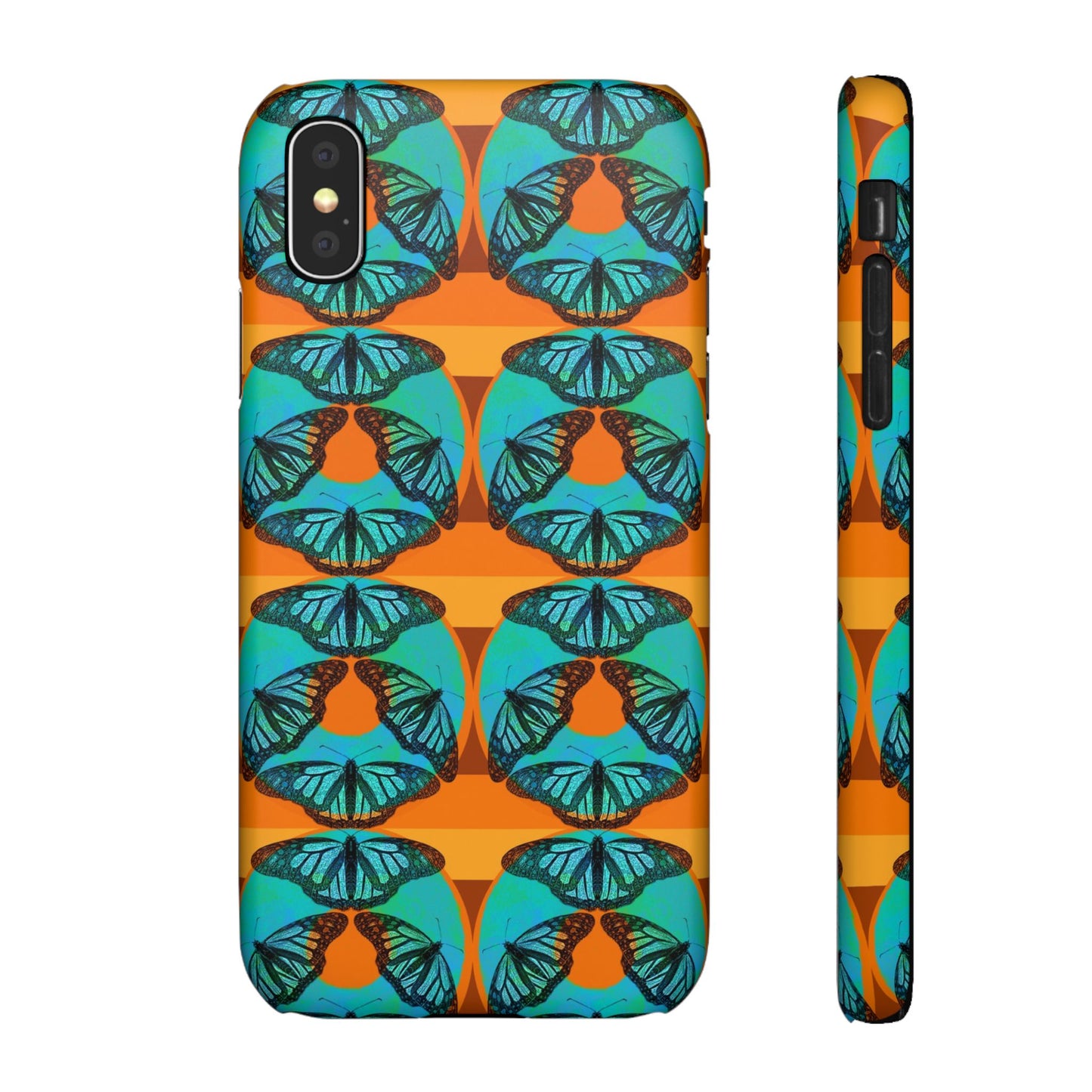 Snap Phone Case - Blue Thermal Butterfly Donuts