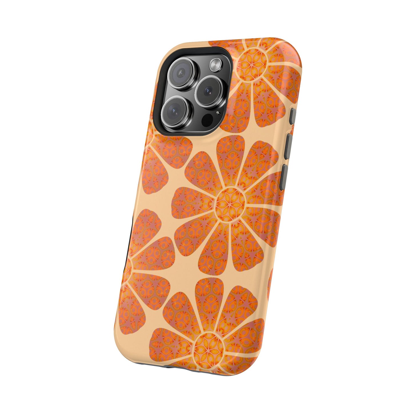 Magnetic iPhone Case - Batik Eyes Flower Pattern