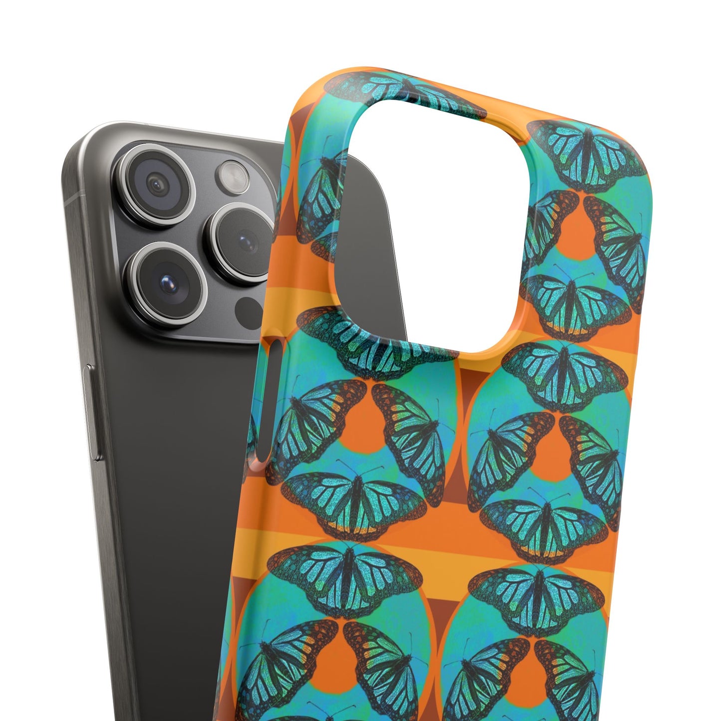 Snap Phone Case - Blue Thermal Butterfly Donuts