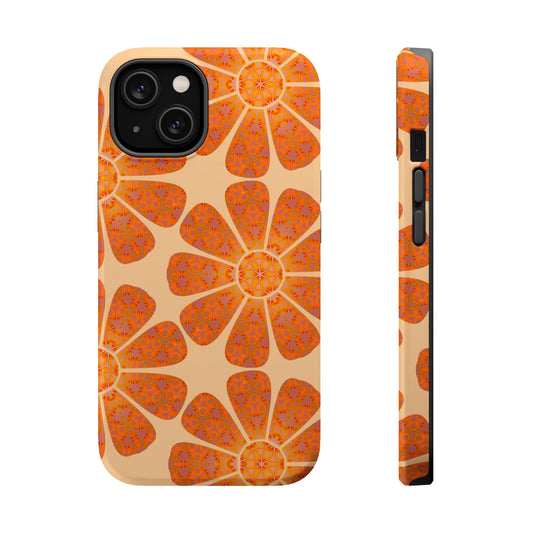 Magnetic iPhone Case - Batik Eyes Flower Pattern