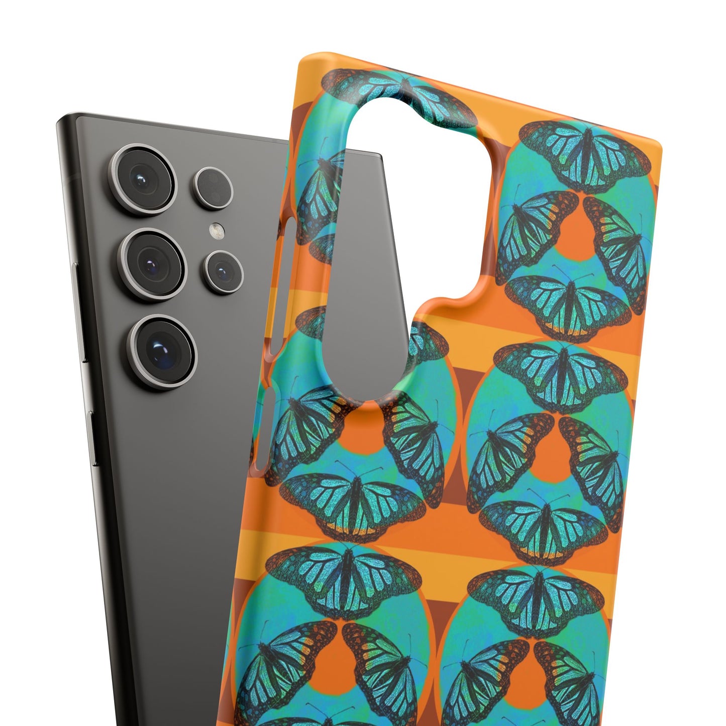 Snap Phone Case - Blue Thermal Butterfly Donuts