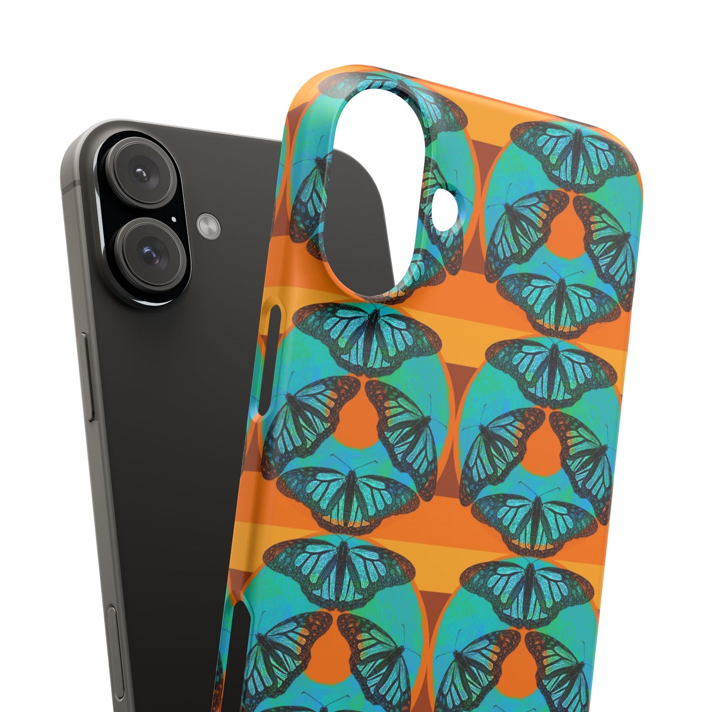 Snap Phone Case - Blue Thermal Butterfly Donuts