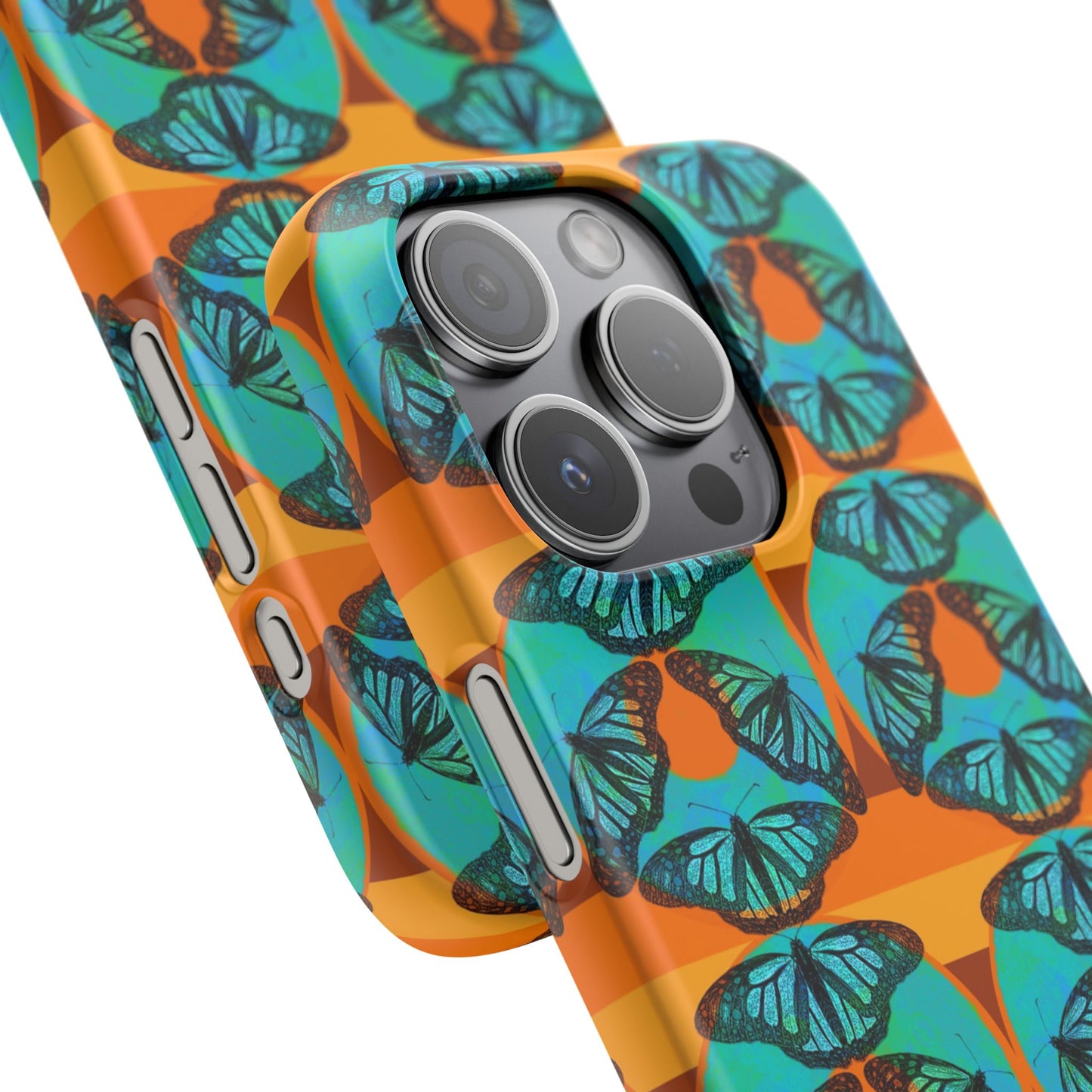 Snap Phone Case - Blue Thermal Butterfly Donuts