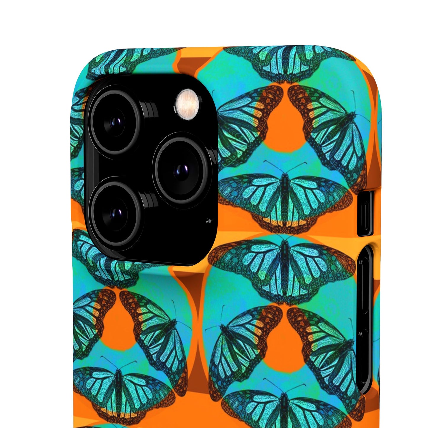 Snap Phone Case - Blue Thermal Butterfly Donuts