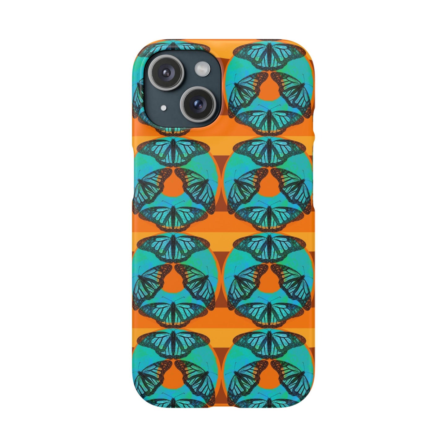 Snap Phone Case - Blue Thermal Butterfly Donuts