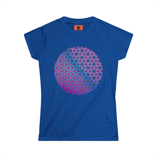 Women's Softstyle Tee - Purple Psychedelic Tapa