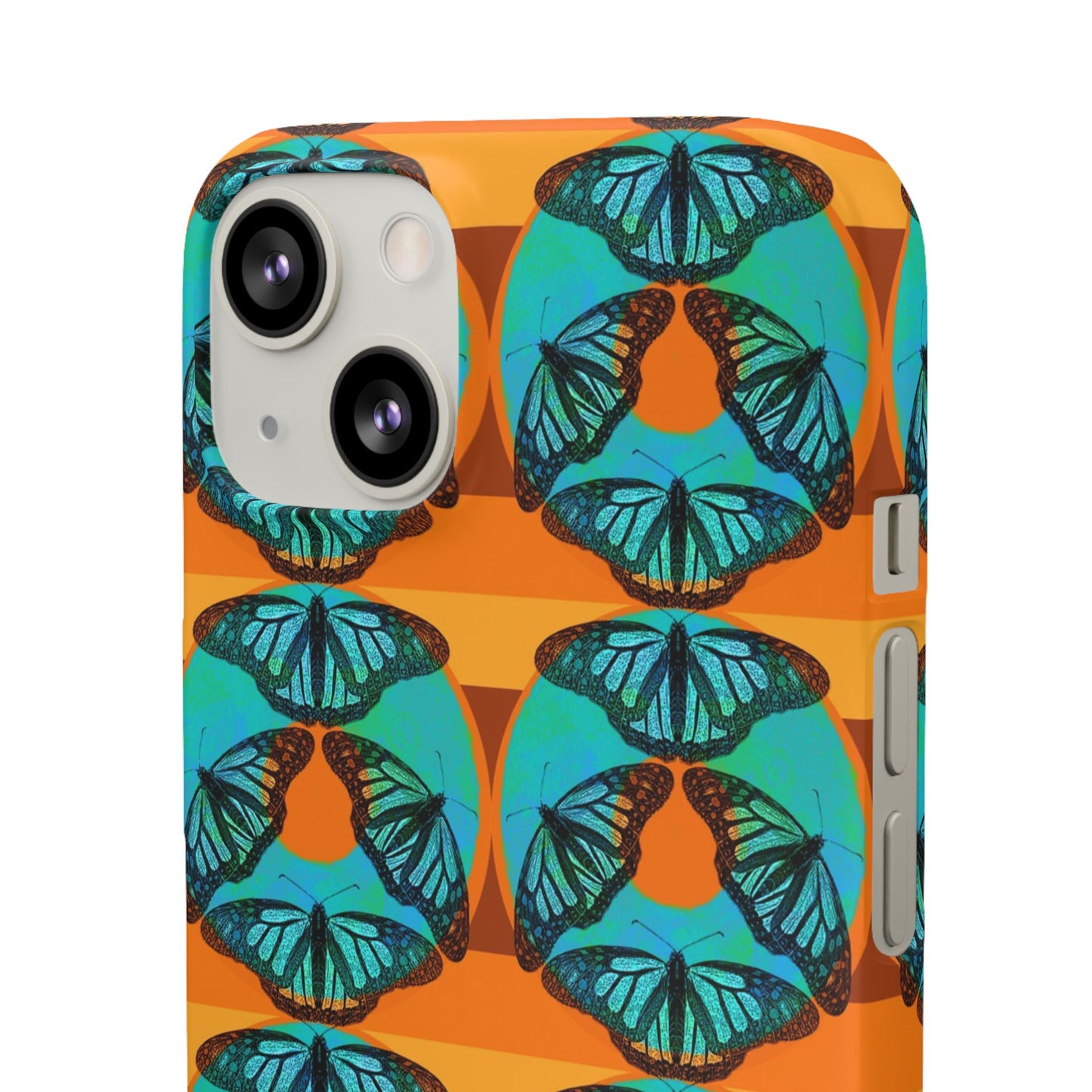 Snap Phone Case - Blue Thermal Butterfly Donuts