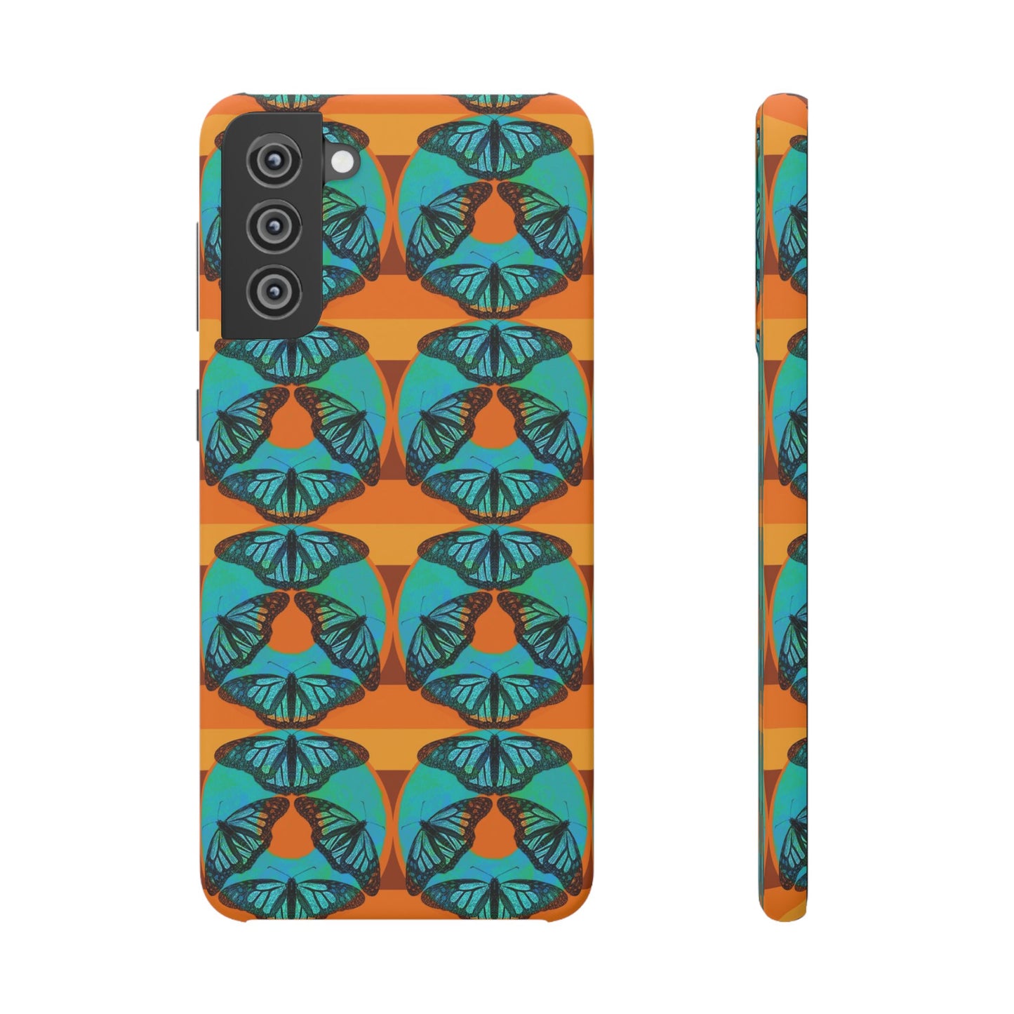Snap Phone Case - Blue Thermal Butterfly Donuts