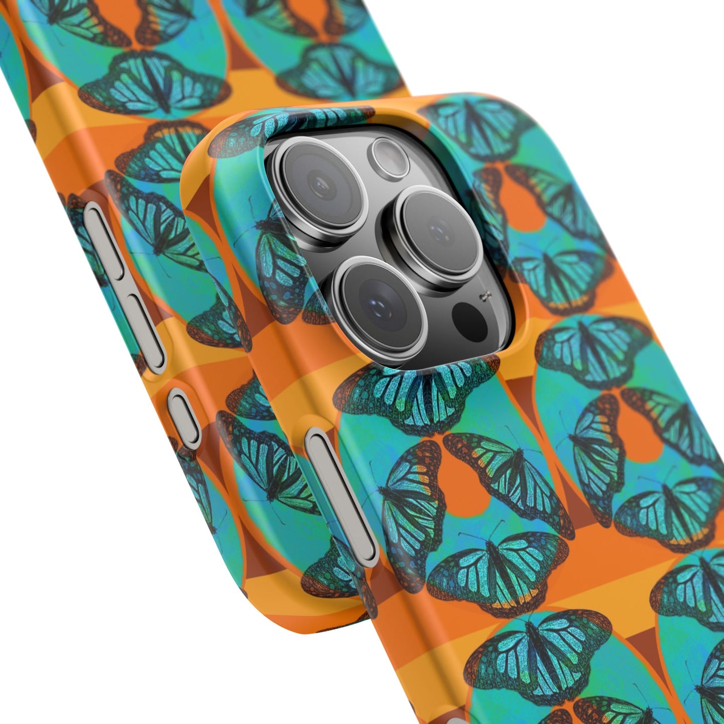 Snap Phone Case - Blue Thermal Butterfly Donuts