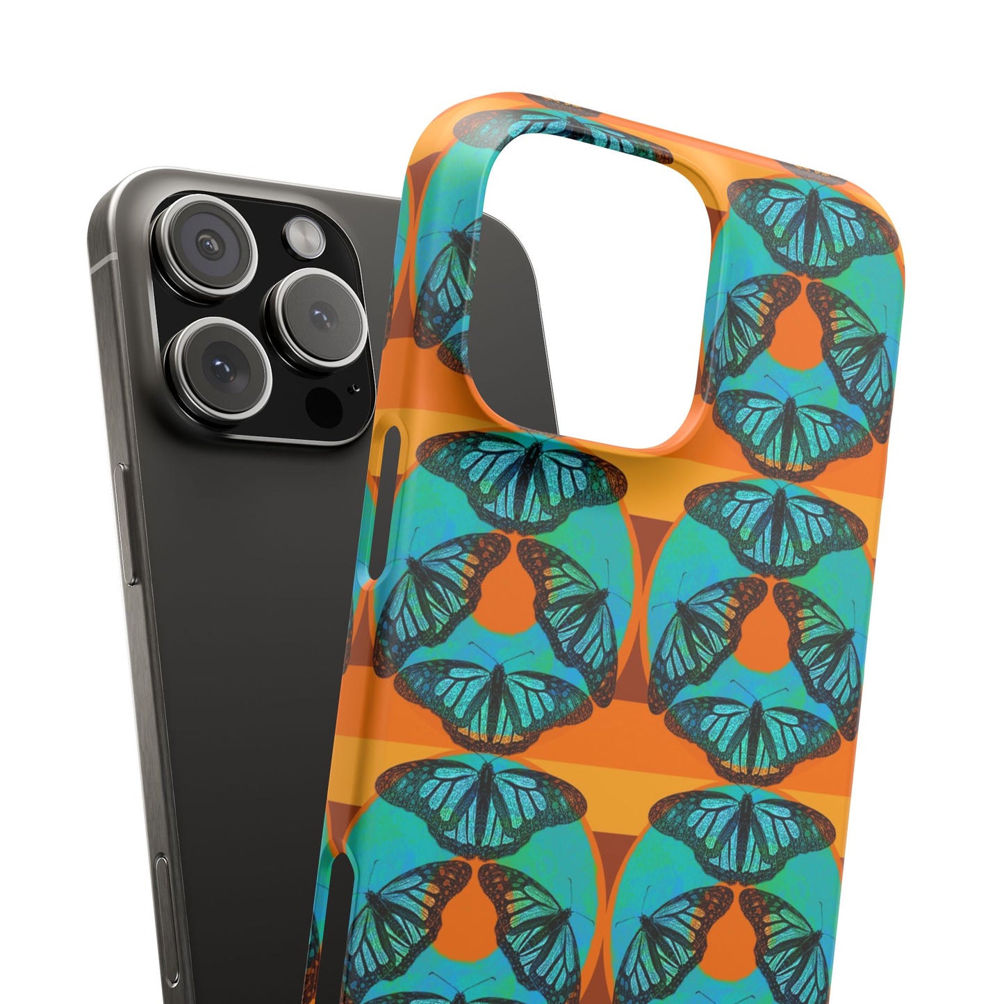 Snap Phone Case - Blue Thermal Butterfly Donuts
