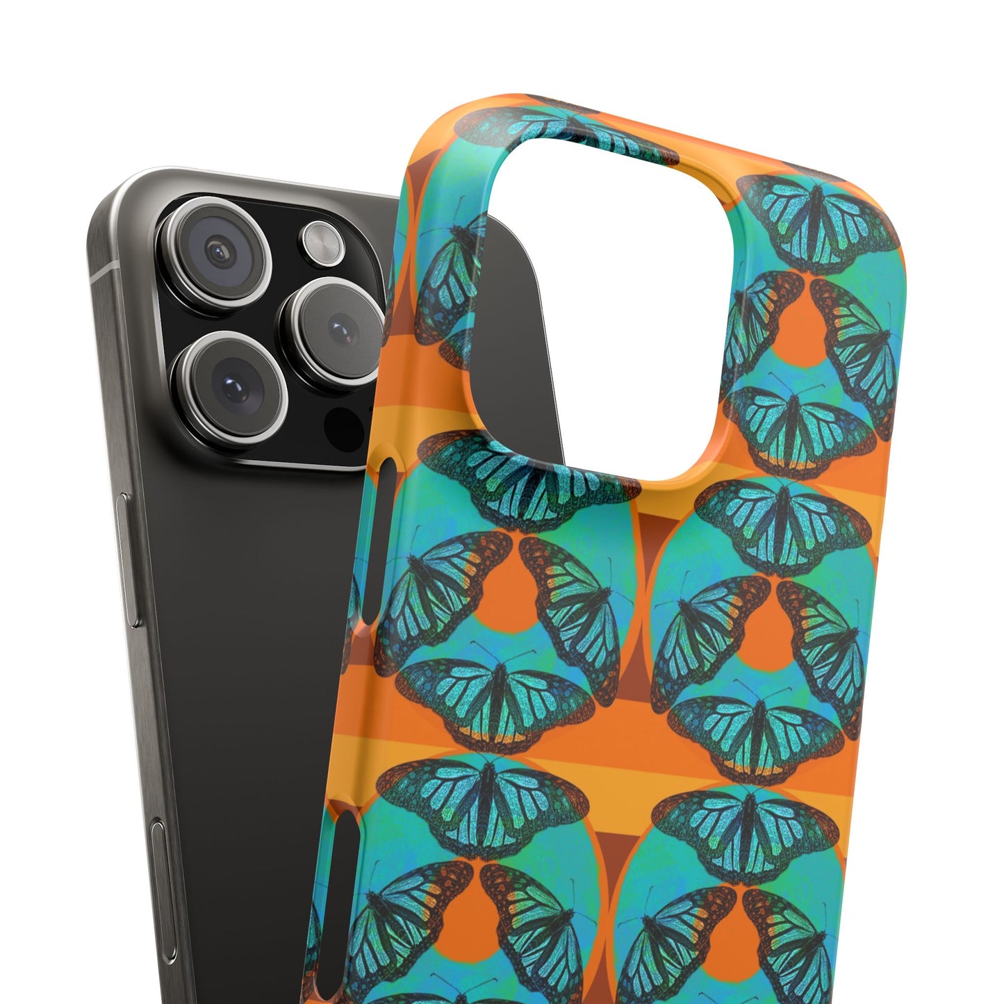 Snap Phone Case - Blue Thermal Butterfly Donuts