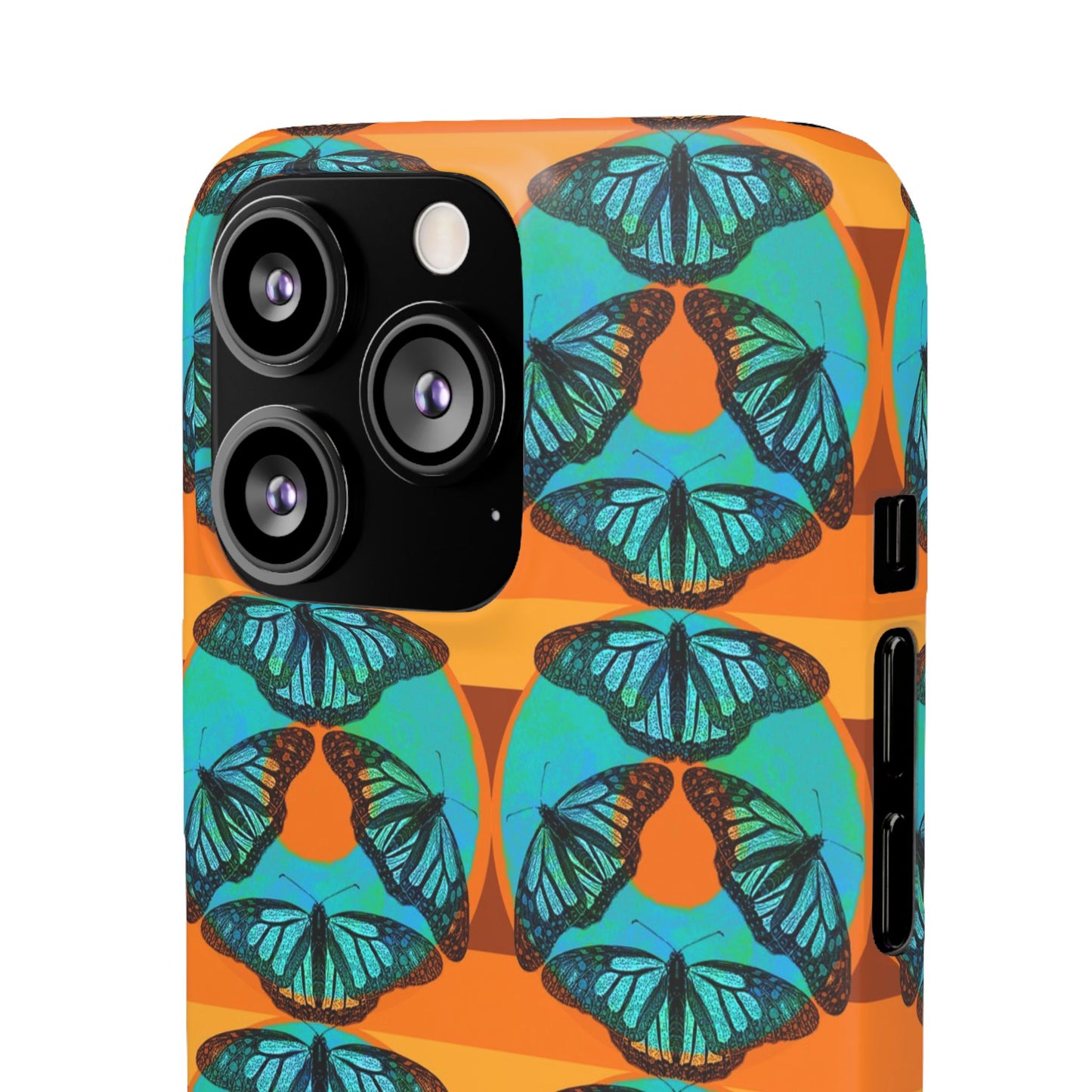 Snap Phone Case - Blue Thermal Butterfly Donuts