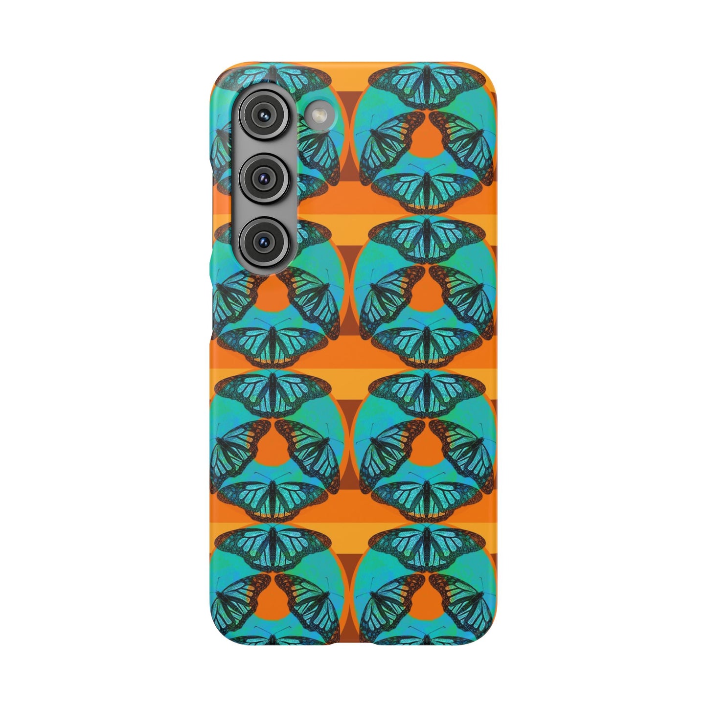 Snap Phone Case - Blue Thermal Butterfly Donuts