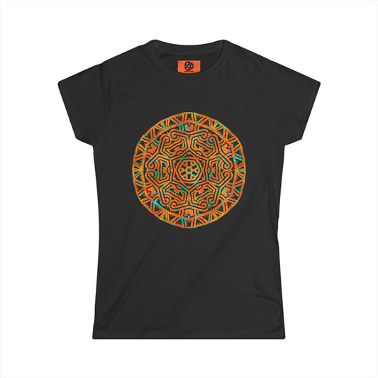 Women's Softstyle Tee - Cracked Mandala