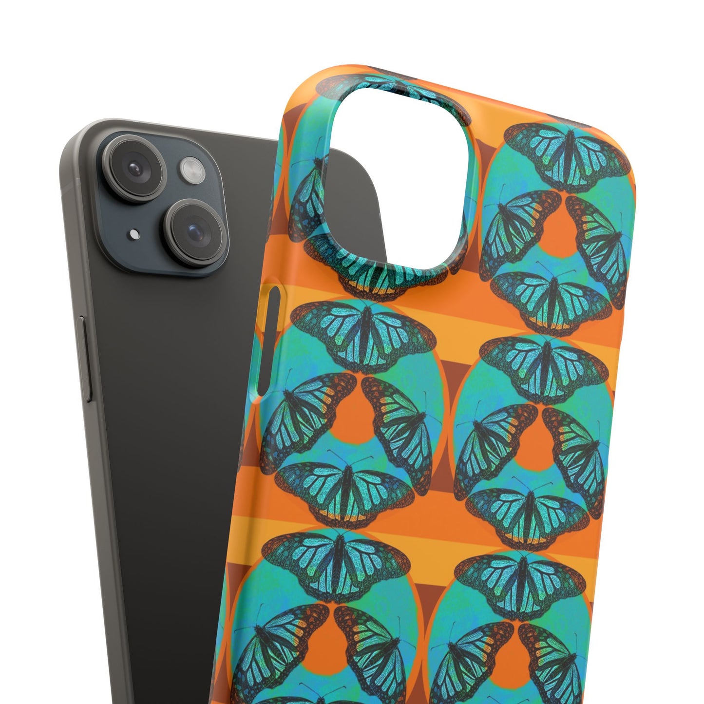 Snap Phone Case - Blue Thermal Butterfly Donuts