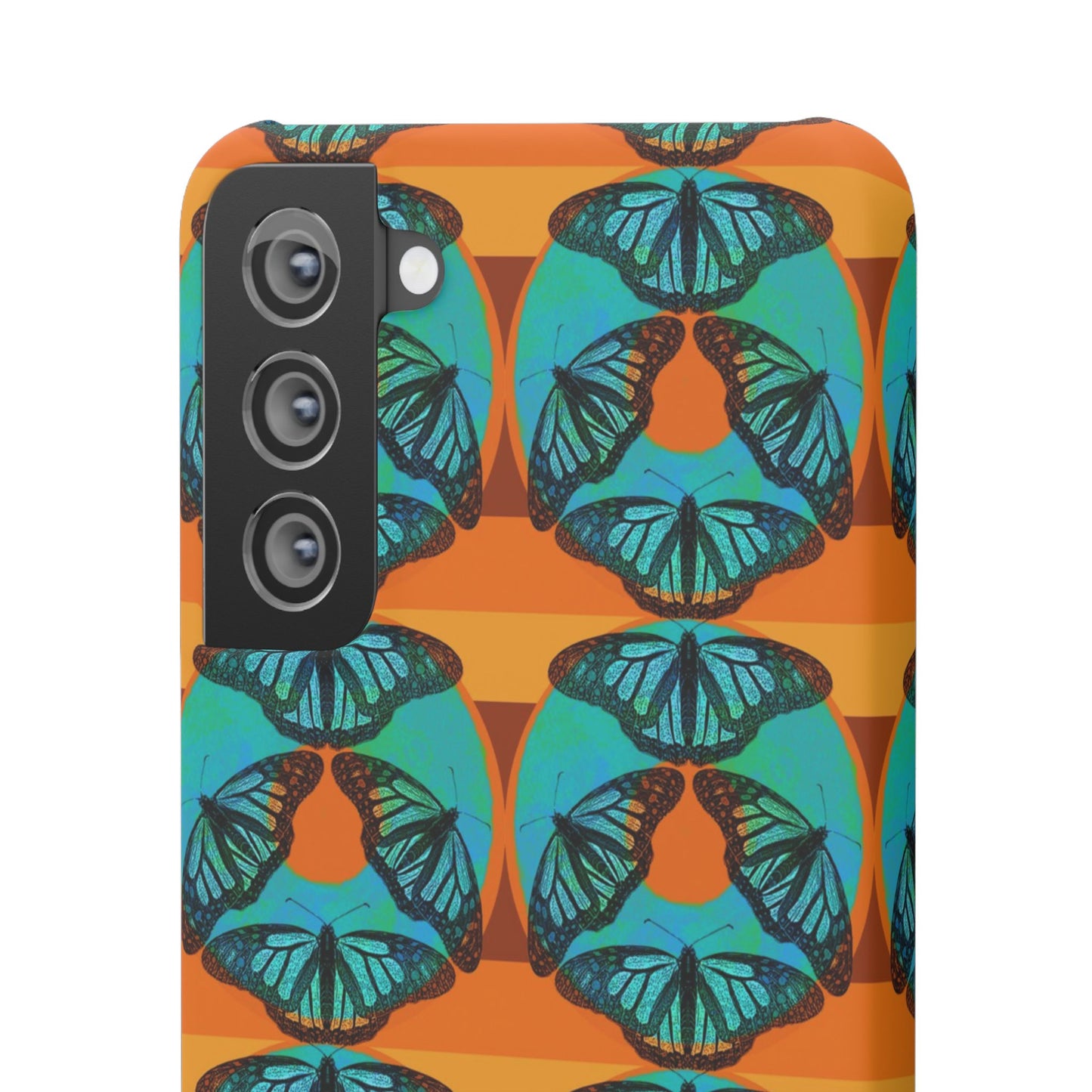 Snap Phone Case - Blue Thermal Butterfly Donuts
