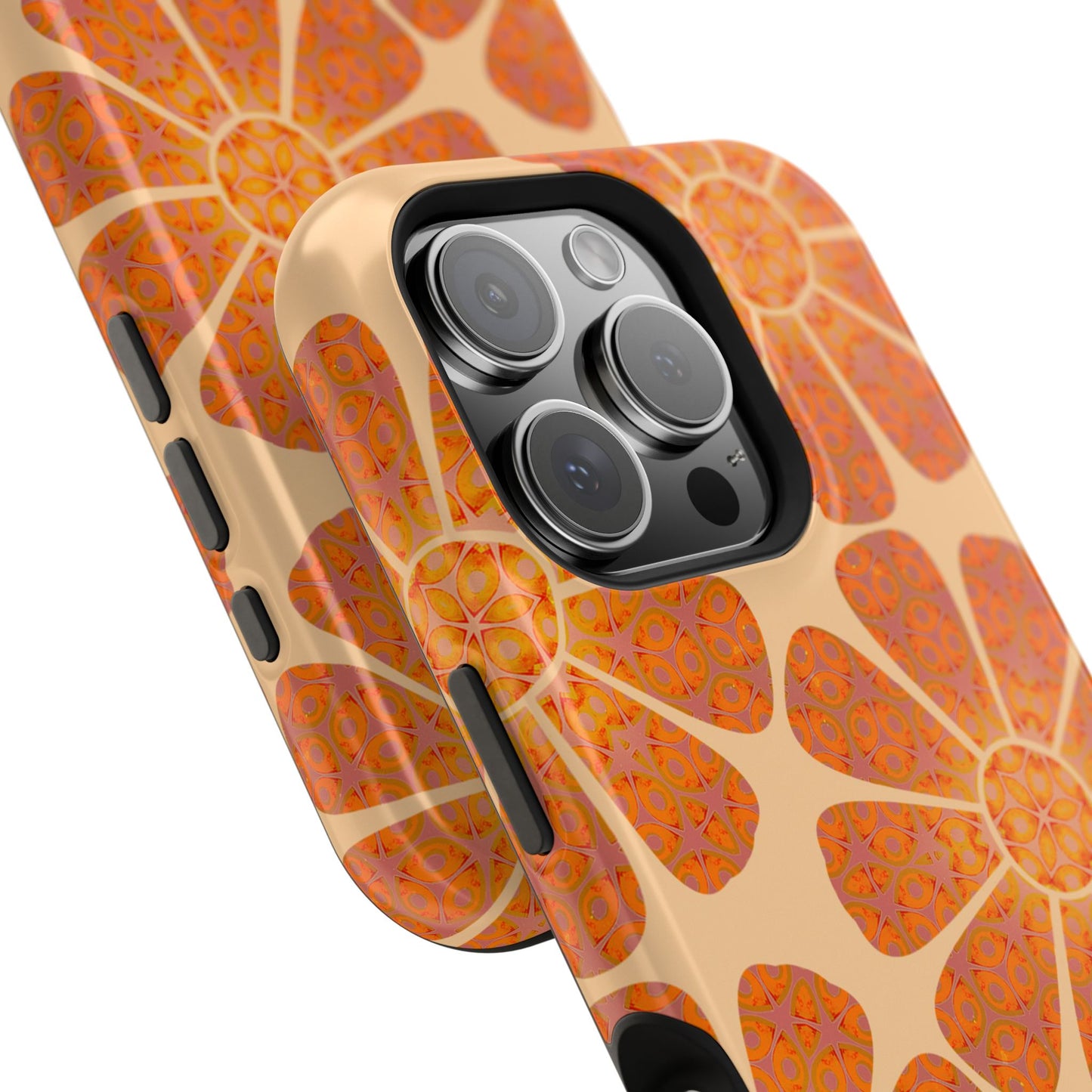 Magnetic iPhone Case - Batik Eyes Flower Pattern