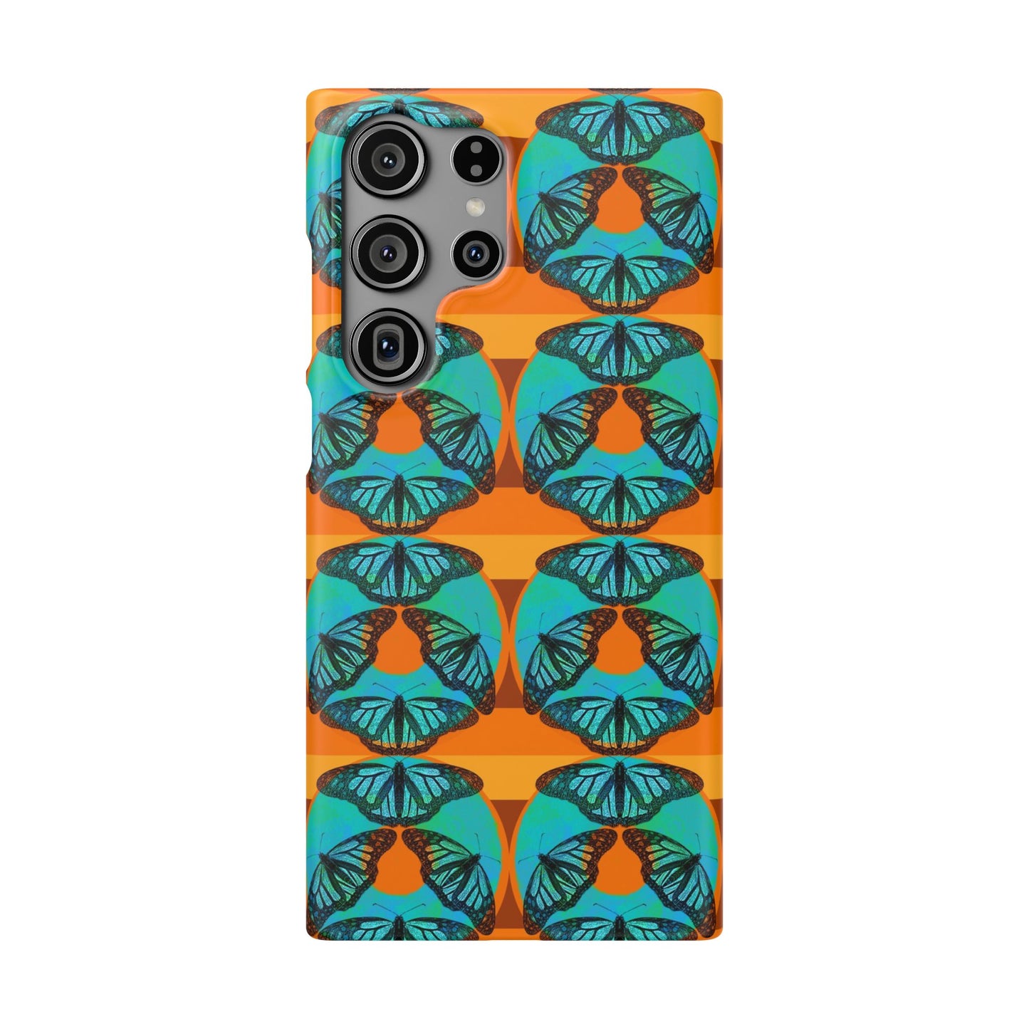 Snap Phone Case - Blue Thermal Butterfly Donuts