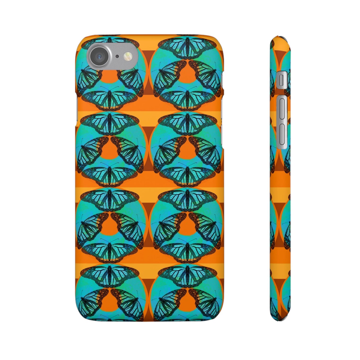 Snap Phone Case - Blue Thermal Butterfly Donuts