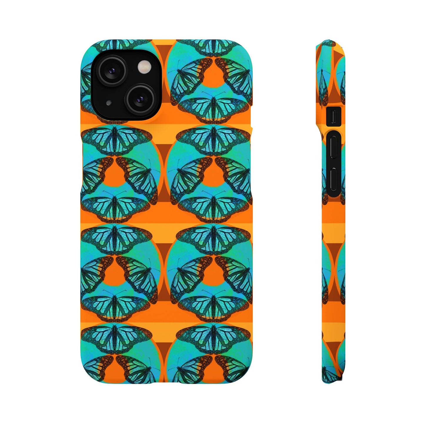 Snap Phone Case - Blue Thermal Butterfly Donuts