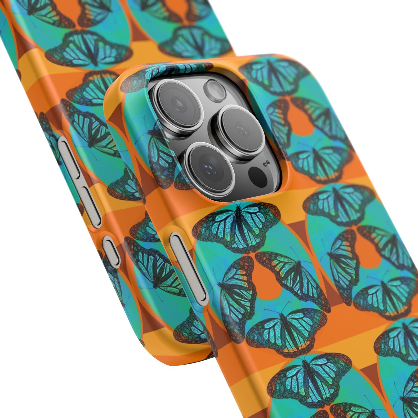 Snap Phone Case - Blue Thermal Butterfly Donuts