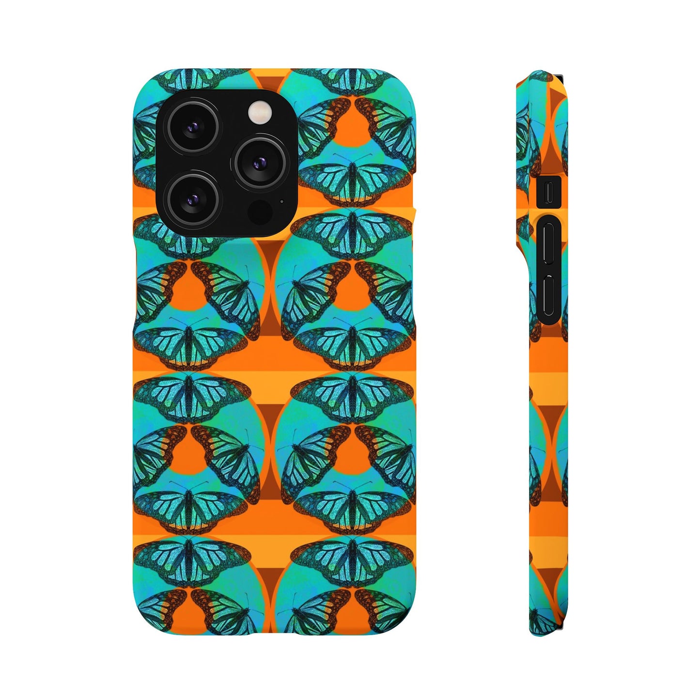Snap Phone Case - Blue Thermal Butterfly Donuts
