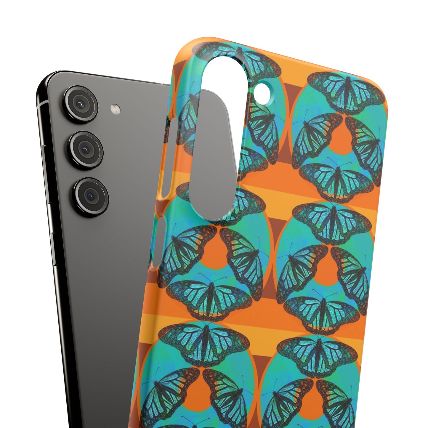 Snap Phone Case - Blue Thermal Butterfly Donuts