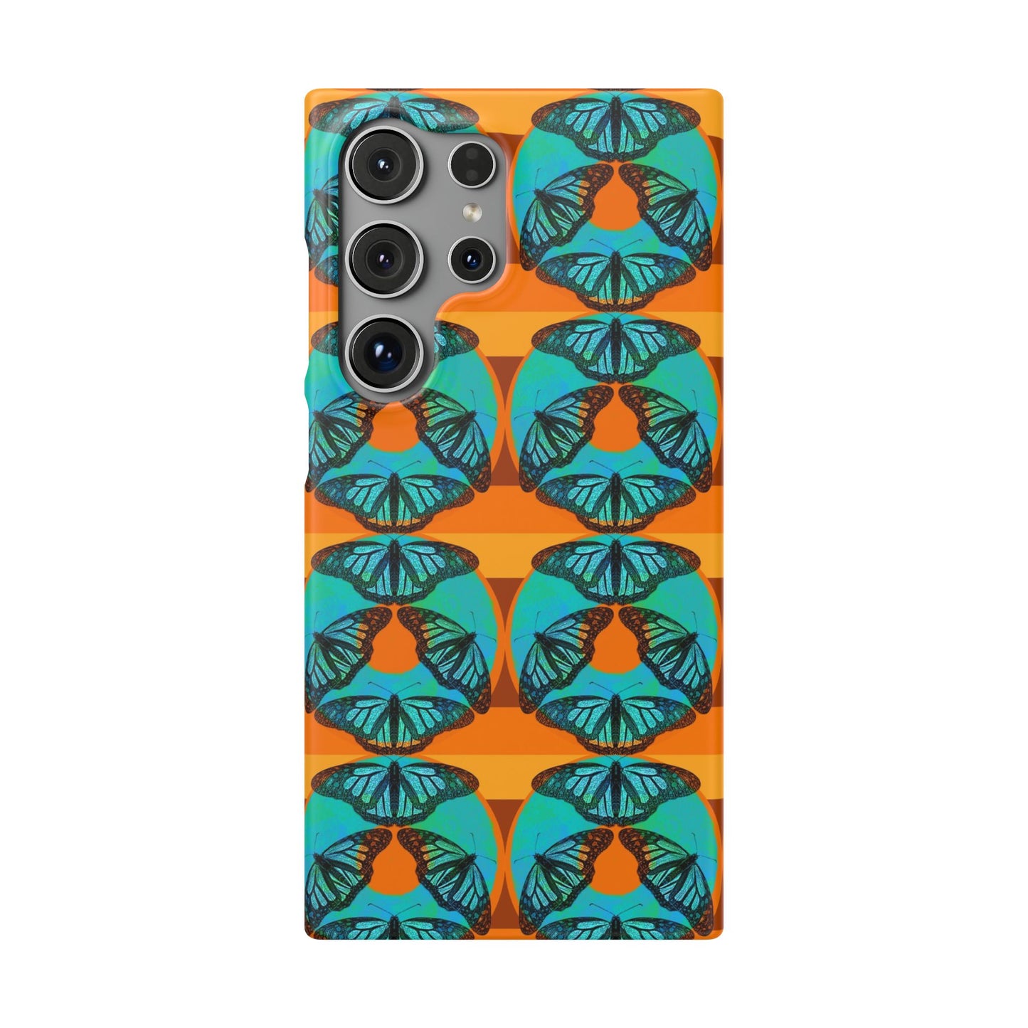 Snap Phone Case - Blue Thermal Butterfly Donuts
