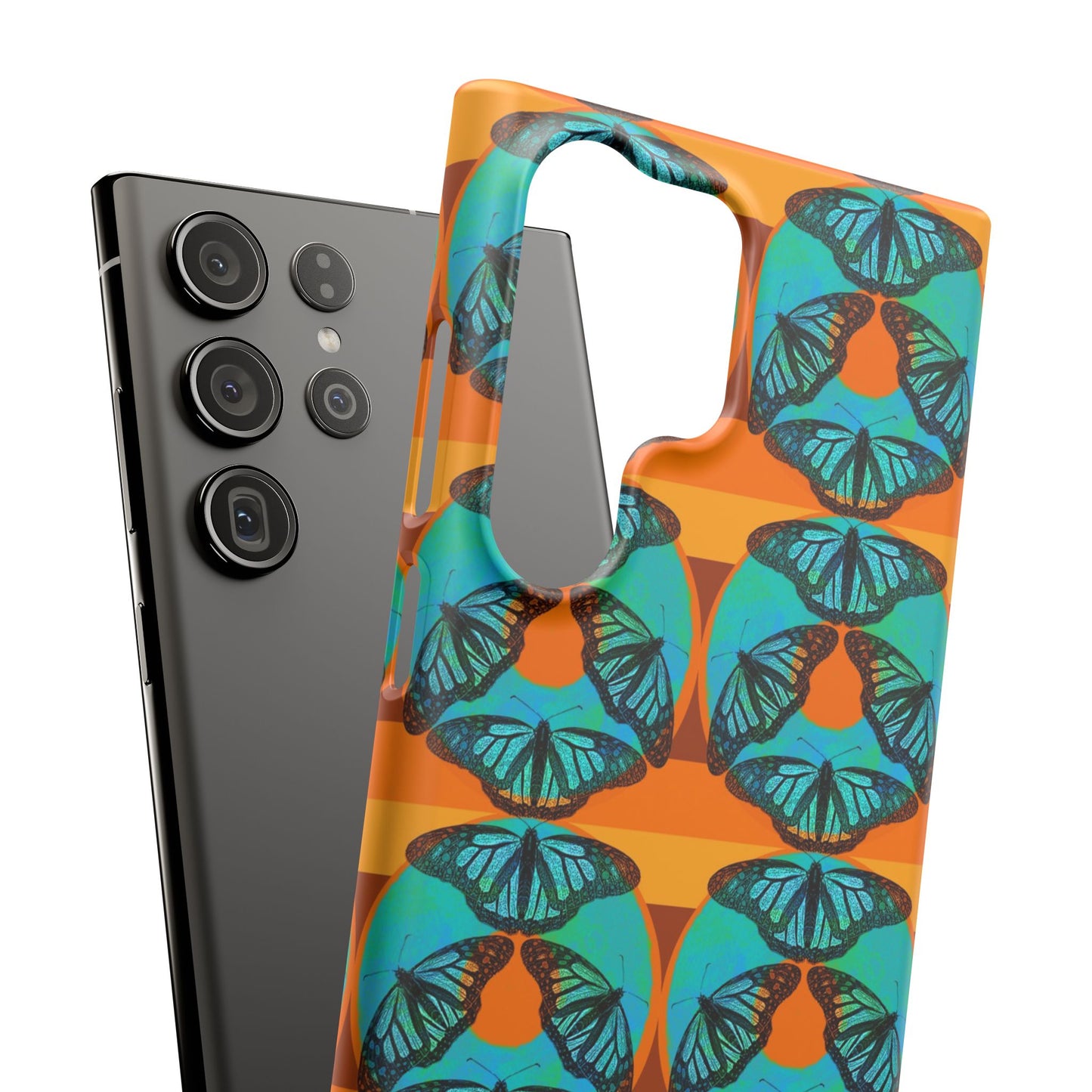 Snap Phone Case - Blue Thermal Butterfly Donuts