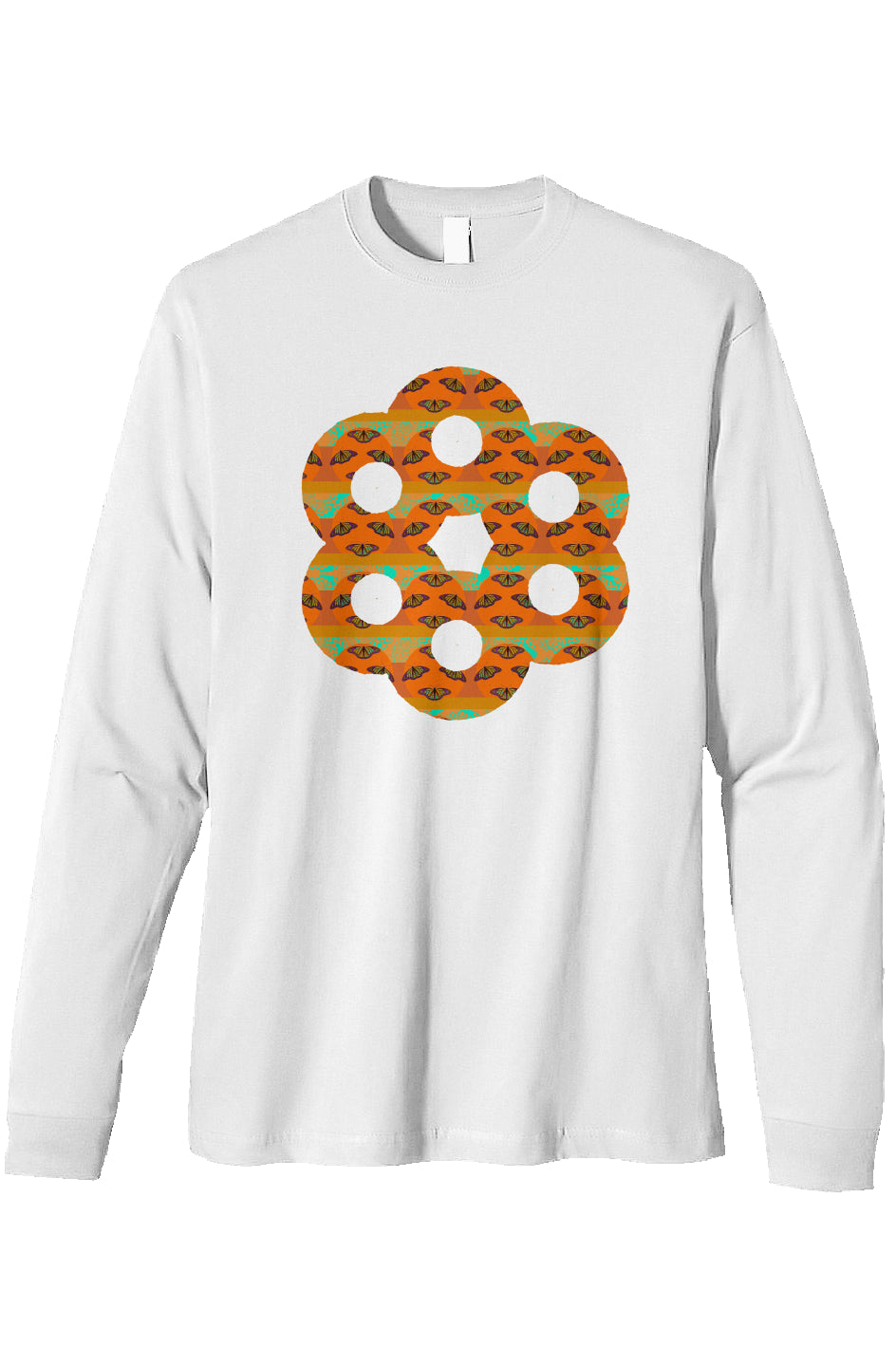 Heavyweight Long Sleeve T-Shirt Butterfly Sunset Honeycomb