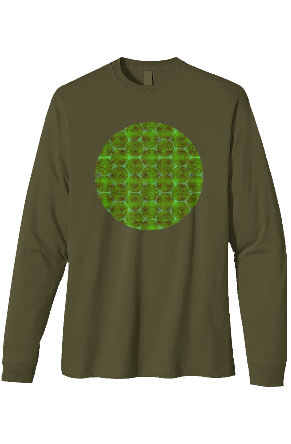 Organic Heavyweight Long Sleeve T-Shirt- Agave Circle