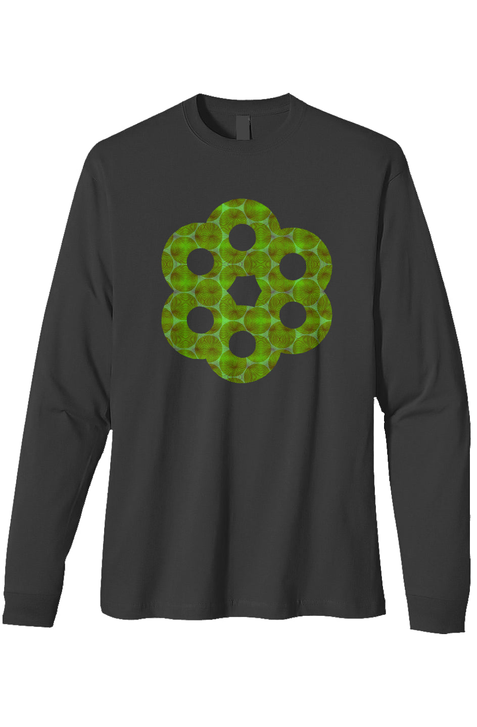 Organic Heavyweight Long Sleeve T-Shirt- Agave Honeycomb