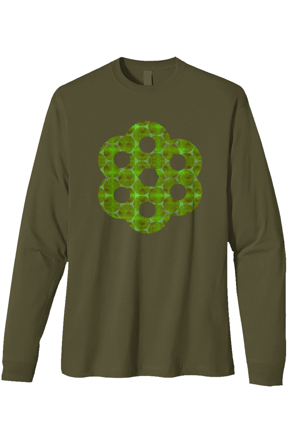 Organic Heavyweight Long Sleeve T-Shirt- Agave Honeycomb