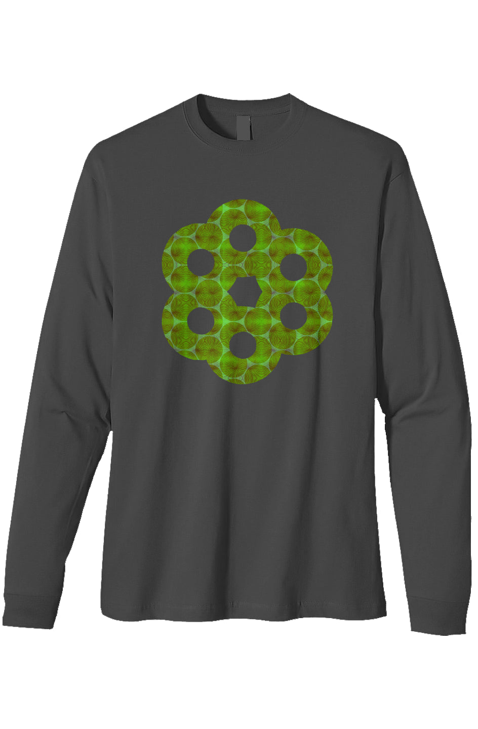 Organic Heavyweight Long Sleeve T-Shirt- Agave Honeycomb