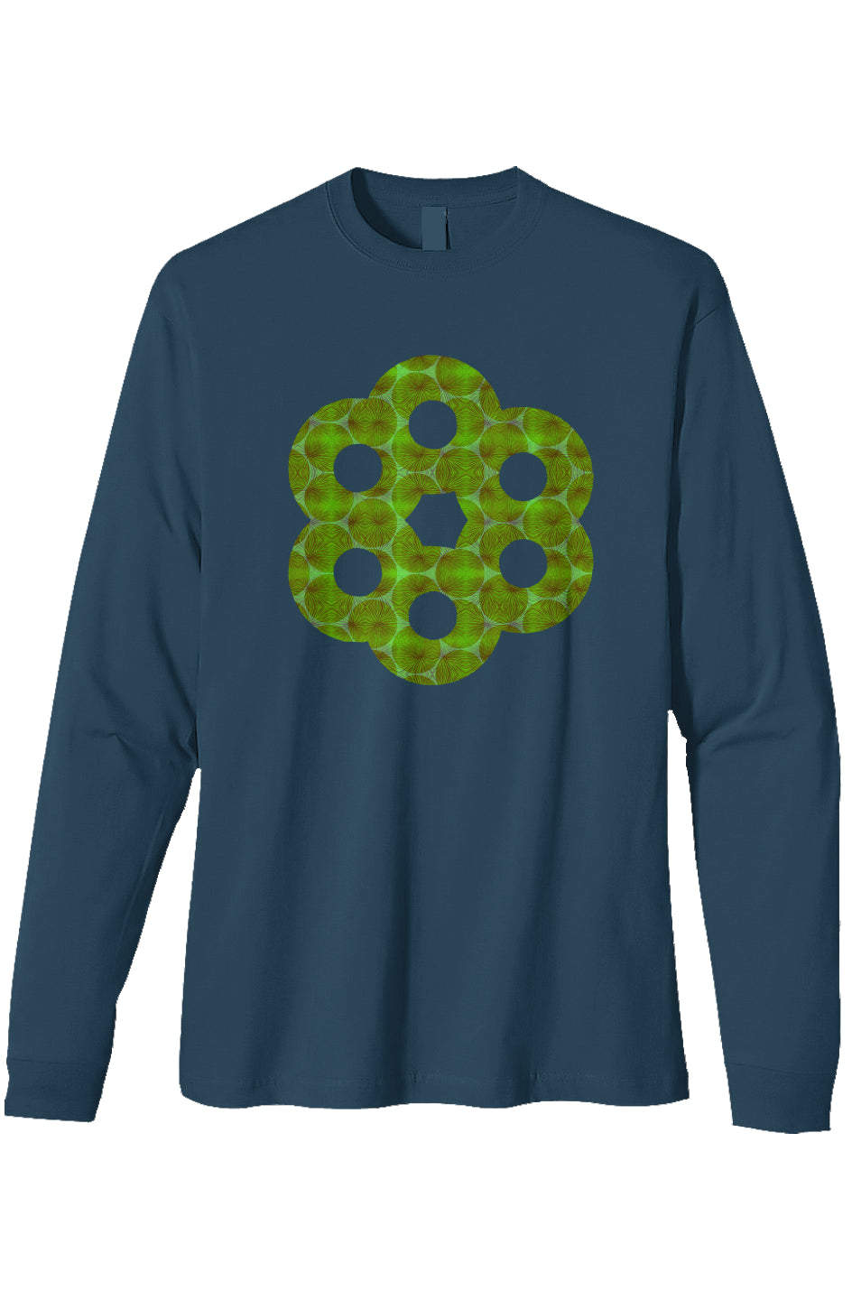 Organic Heavyweight Long Sleeve T-Shirt- Agave Honeycomb
