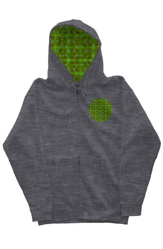 Zip Hoody with Hood Liner - Agave Circle