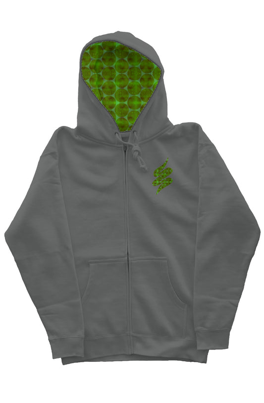 Zip Hoody with Graphic Hood Liner - Agave Swoop