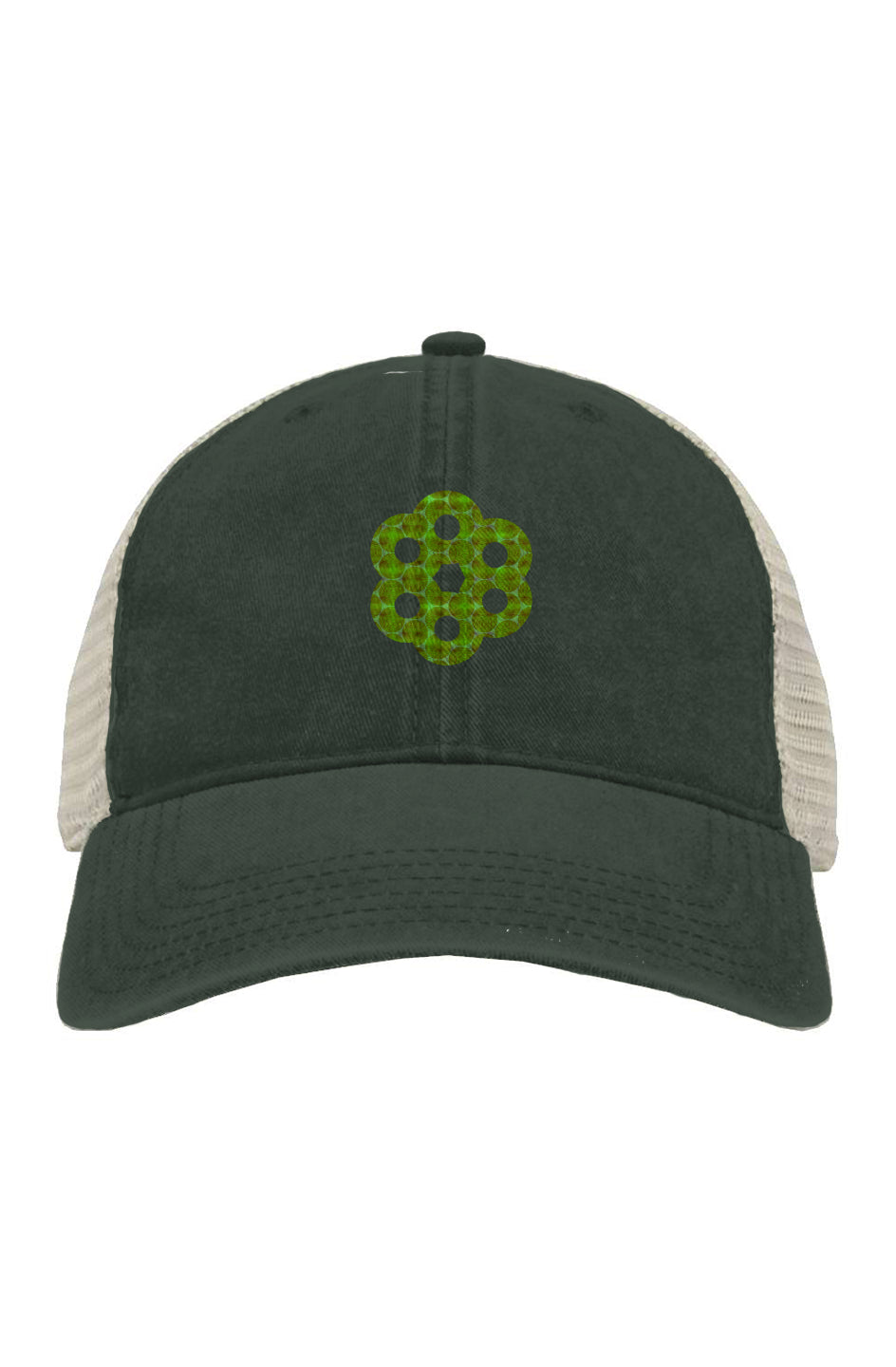 Pigment-Dyed Trucker Cap - Agave Honeycomb