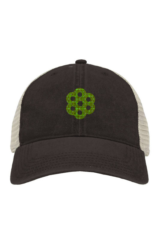Pigment-Dyed Trucker Cap - Agave Honeycomb