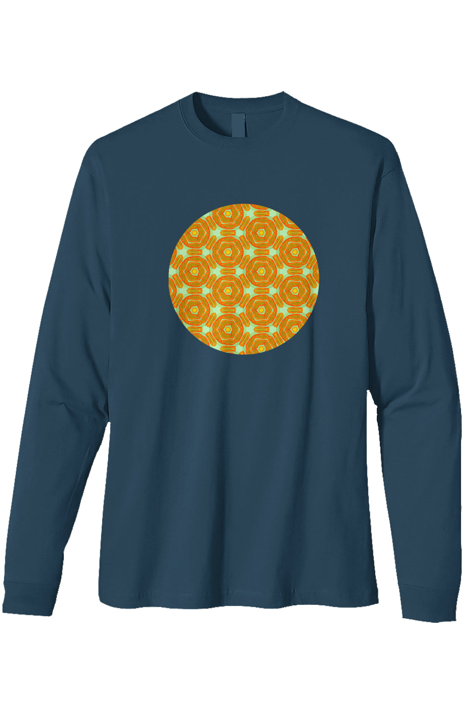 Organic Heavyweight Long Sleeve T-Shirt - Extra Papaya Circle